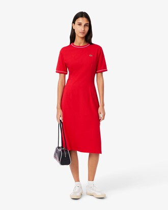 Vestido-camiseta de punto jersey con ribete decorativo