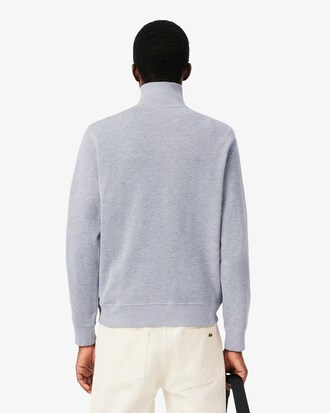 Sudadera de interlock con cuello alto y cremallera
