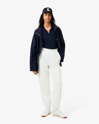 Jersey de lana merino con cuello polo de punto de canal&eacute; 3D