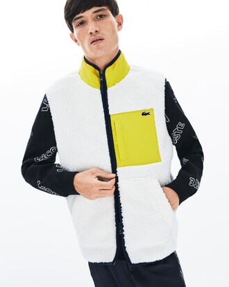 Chaqueta de mujer Lacoste LIVE en dos materiales a contraste