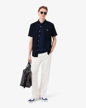 Camiseta de piqu&eacute; de lino y algod&oacute;n grueso