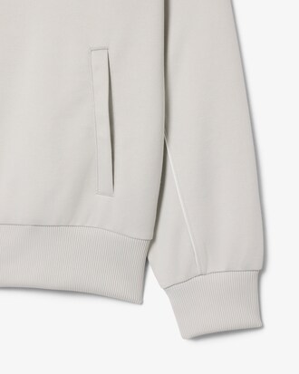 Sudadera con cremallera y ribete en contraste