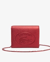 Minibolso billetera Croco Crew de mujer en piel metálica