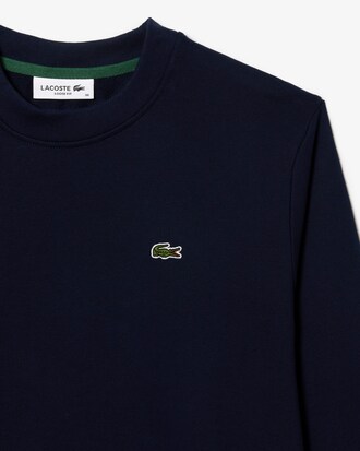Sudadera de cuello redondo de felpa de corte holgado
