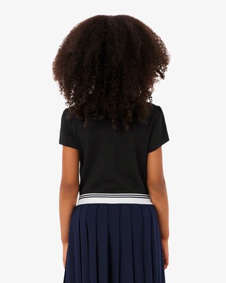 Polo de piqu&eacute; con cuello festoneado