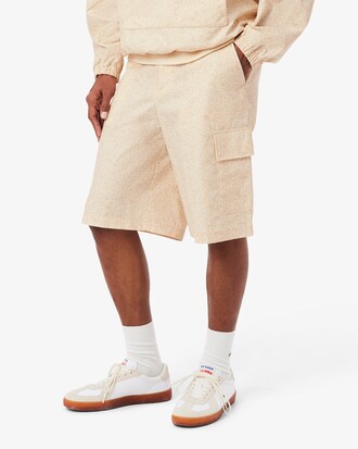Bermudas cargo estampadas de corte recto