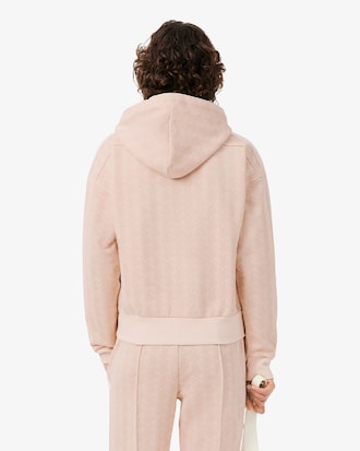 Sudadera con capucha de jacquard con monograma