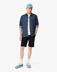Pantal&oacute;n chino corto de corte ajustado de algod&oacute;n el&aacute;stico