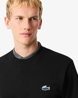 Camiseta de punto jersey grueso con cocodrilo con paisaje