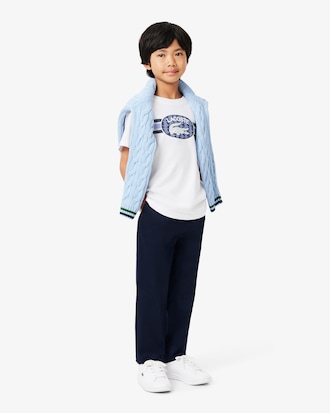 Camiseta de algodón con estampado de monograma