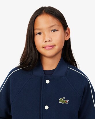 Chaqueta unisex con insignia y efecto de lana afieltrada