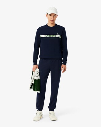 Sudadera de tenis de rayas con detalles de marca