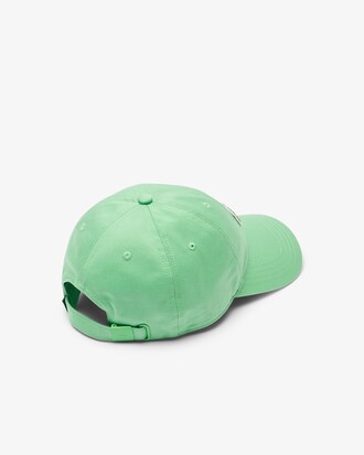 Gorra de sarga de algodón con insignia de cocodrilo