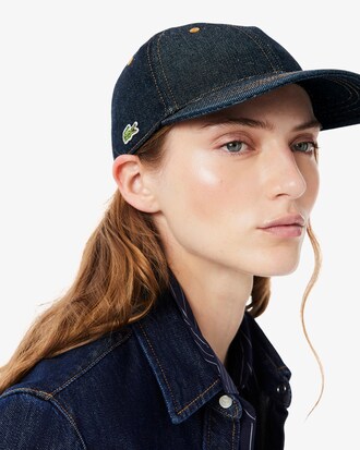 Gorra de denim de algod&oacute;n con lazo