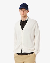 Chaqueta de punto de canalé con caída