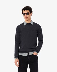 Jersey de cuello redondo de lana merino