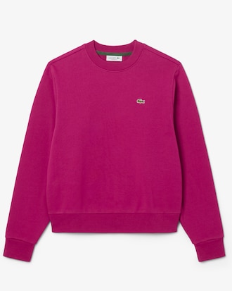 Sudadera de cuello redondo de felpa de corte holgado