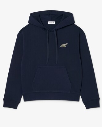 Sudadera con capucha de felpa con insignia