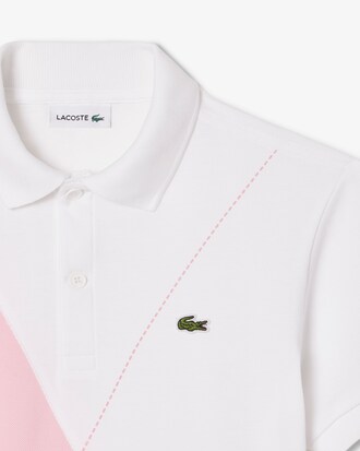 Polo de minipiqué con rombos en contraste