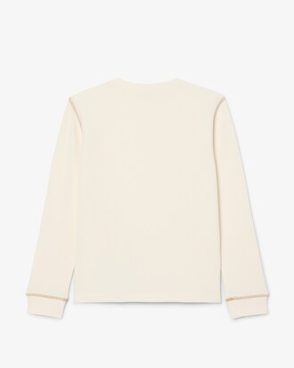 Camiseta con botones de punto gofrado