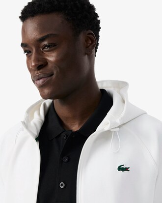 Sudadera deportiva el&aacute;stica con capucha y cremallera