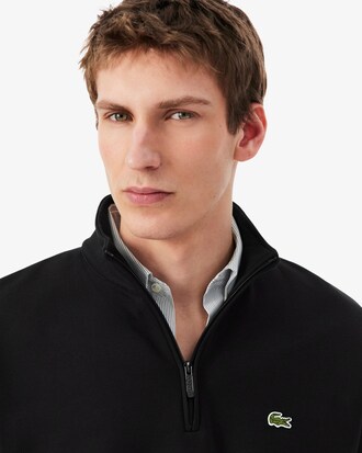 Sudadera de felpa con cuello con cremallera