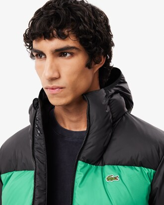 Chaqueta acolchada impermeable con bloques de color