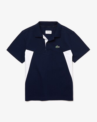 Polo de ni&ntilde;o Lacoste SPORT Tennis en algod&oacute;n ultraligero color block