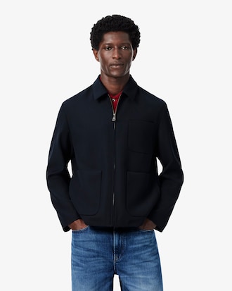 Chaqueta de sarga de mezcla de lana