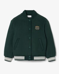 Chaqueta tipo bomber con insignia de cocodrilo