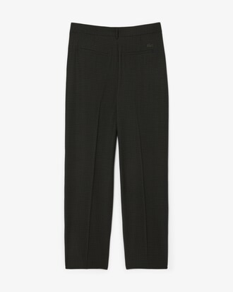 Pantalón con pinzas de cuadros escoceses de corte amplio