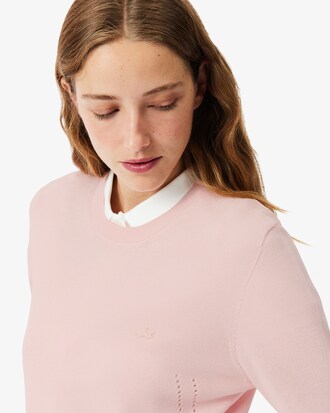 Jersey de cuello redondo de punto 3D