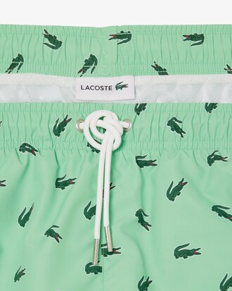 Short de baño con estampado de cocodrilo