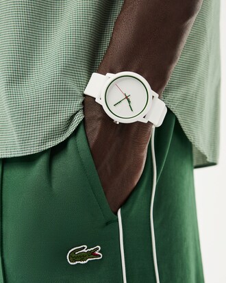 Reloj Lacoste.12.12 de silicona con tres agujas con cocodrilo