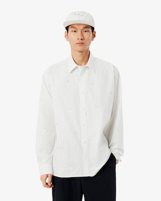 Camisa de algod&oacute;n bordada de corte holgado