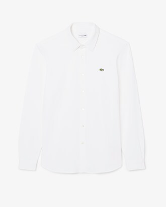 Camisa de piqué de algodón de corte ajustado