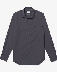 Camisa de hombre slim fit en popelín de algodón elástico