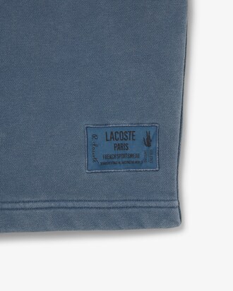 Pantalón corto de felpa de algodón con efecto lavado
