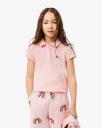Polo de minipiqué con cuello festoneado