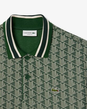 Polo de jacquard de corte clásico con monograma