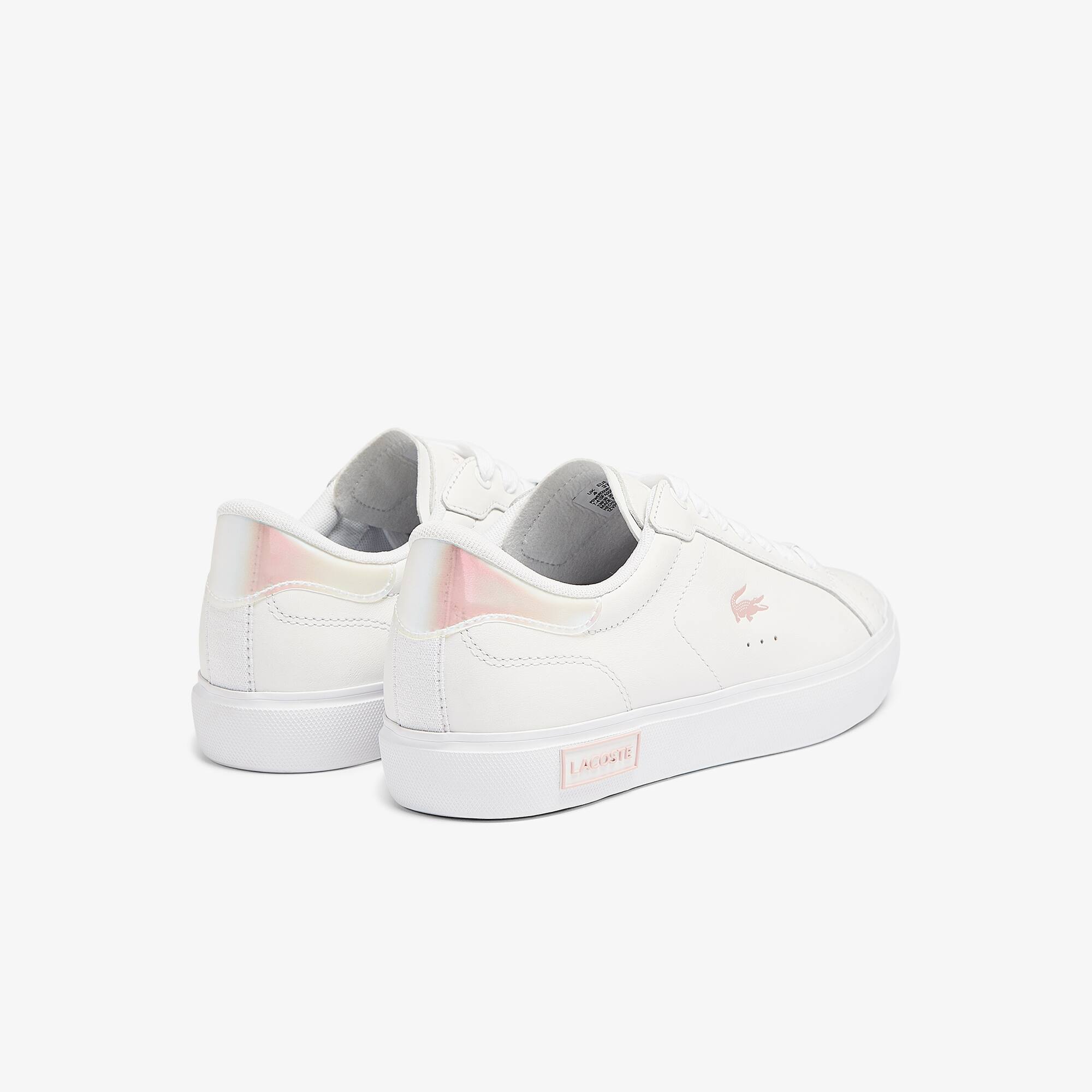 Zapatillas de mujer Powercourt de piel con detalles iridiscentes | LACOSTE