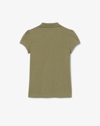 Polo de minipiqué con cuello festoneado