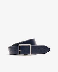 Cintur&oacute;n reversible de hombre Lacoste en piel granulada con hebilla grabada
