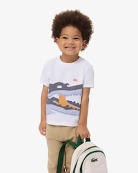 Camiseta de algod&oacute;n con estampado de cocodrilo