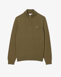 Jersey de cuello alto de algod&oacute;n con cremallera