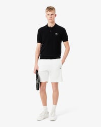 Pantal&oacute;n corto de felpa de corte regular con raya de logotipo