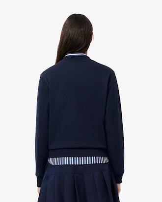 Sudadera de cuello redondo de felpa de corte holgado
