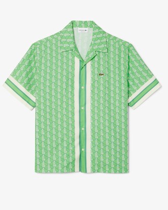 Camisa con monograma de corte recto