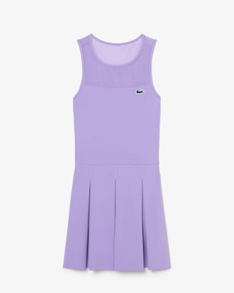 Vestido de tenis el&aacute;stico plisado en dos tejidos
