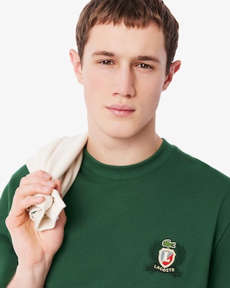 Camiseta de piqué con insignia bordada